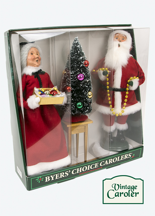 Vintage Box Set with Santa, Mrs Claus and Decorated Table 2009