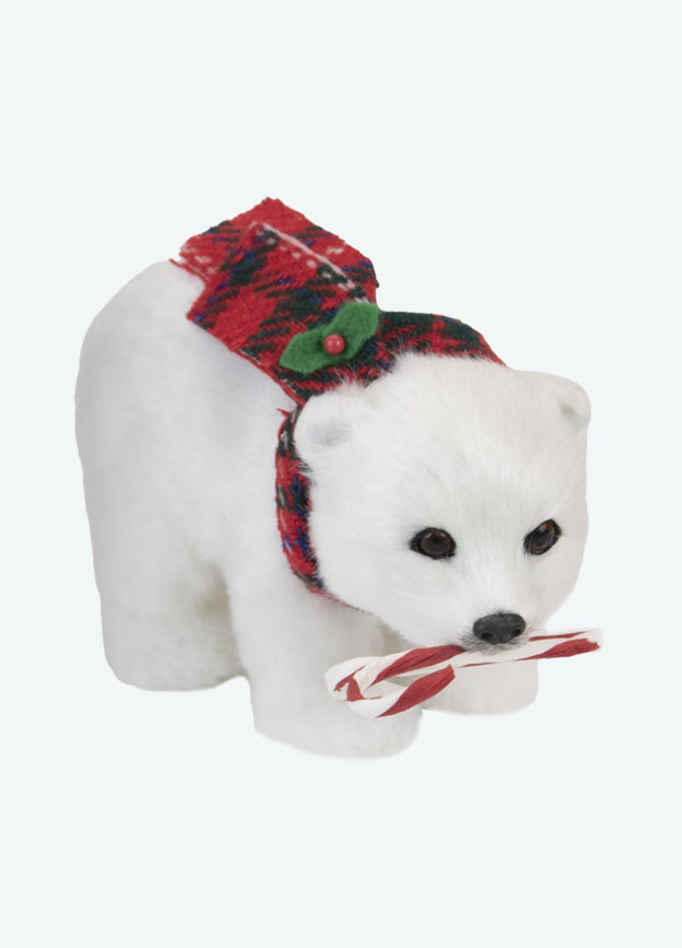 Polar Bear w Candy Cane