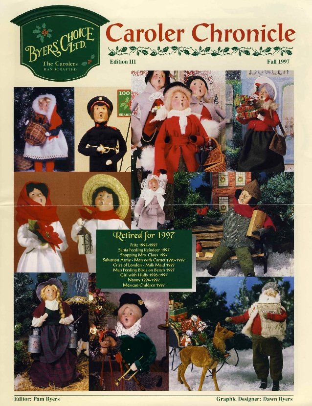 Byers Choice Caroler Man with Gifts   1997 Crabtree & Evelyn 